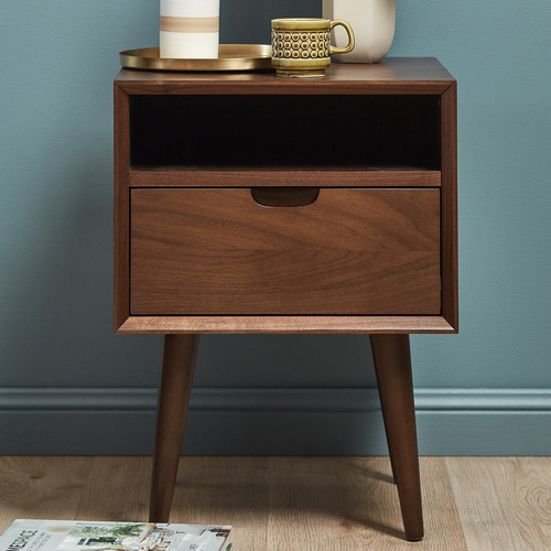 Scandinavian Style Bedside Table, Round Bedside Table With Drawers Australia