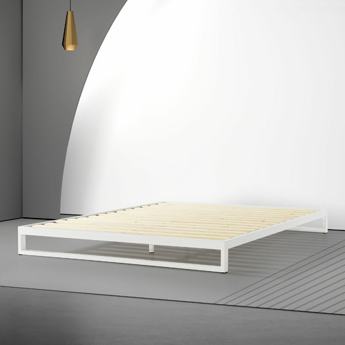 White Brienne Steel Bed Frame