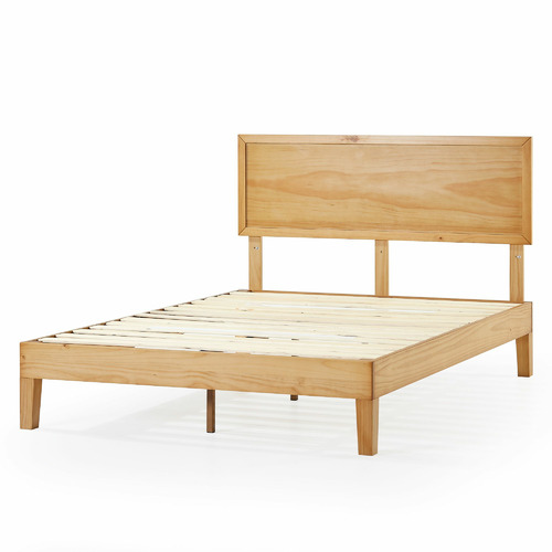 Natural Beckham Solid Pine Wood Bed Ensemble