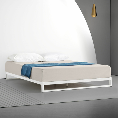 White Brienne Steel Bed Frame