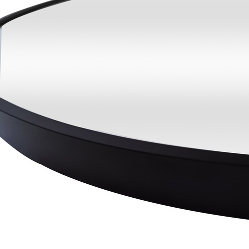 Black Tate Oval Metal Framed Wall Mirror