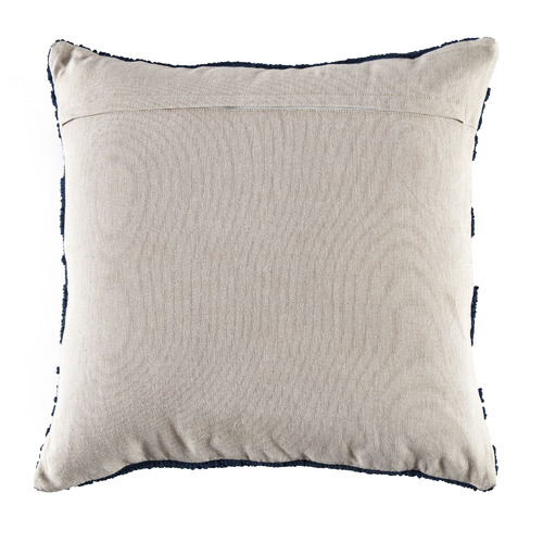 Navy Edie Hand Loomed Cotton Cushion