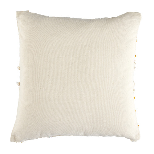 Ochre Prairie Embroided Cotton Cushion