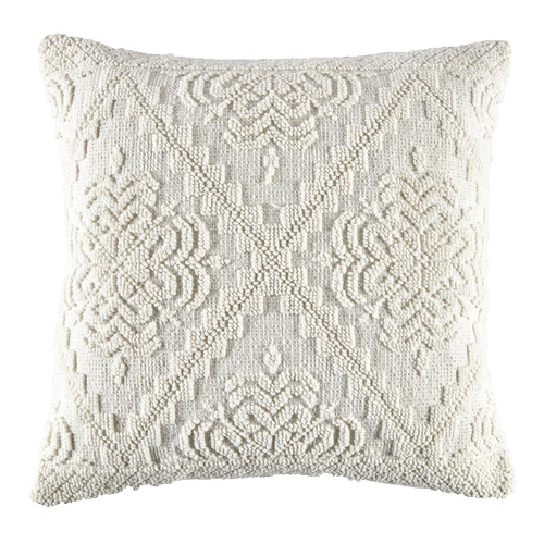 White Edie Hand Loomed Cotton Cushion