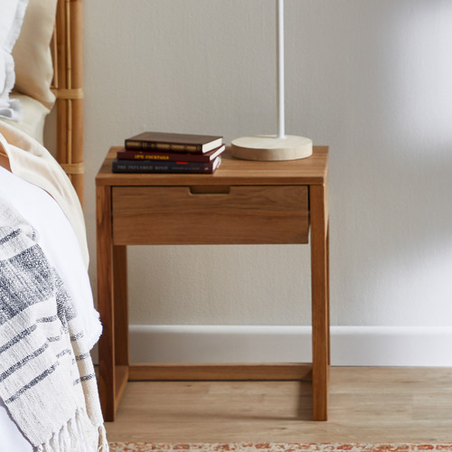 Temple & ster Olwen Solid Oak Timber Bedside Table & Reviews