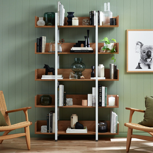 Temple & Webster Large Karloff 5 Tier Bookshelf & Reviews