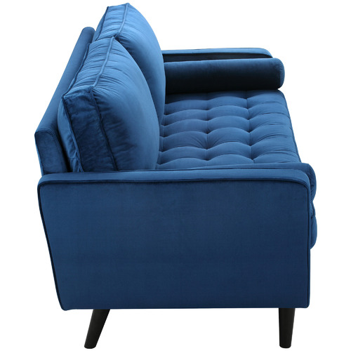 Navy Stockholm 3 Seater Velvet Sofa