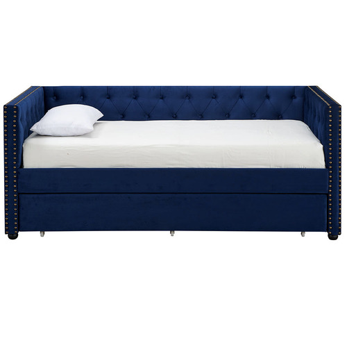 Navy Penelope Single Sofa Daybed with Trundle Temple & ster