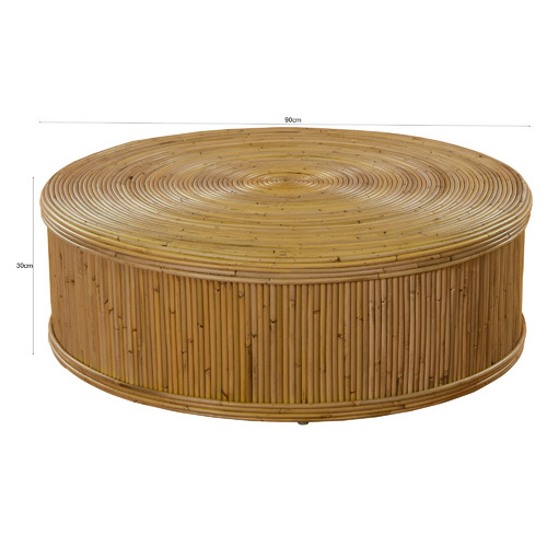Temple Webster Makara Rattan Coffee Table, Concentric Circles Coffee Tables