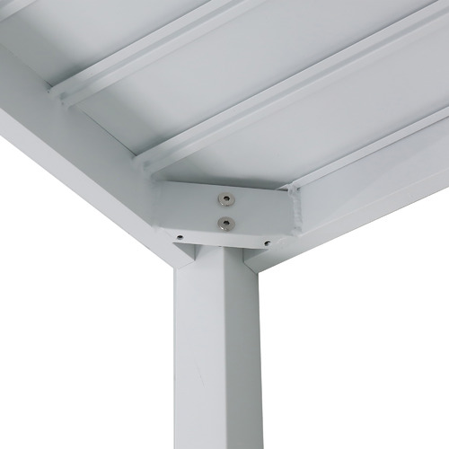 White Kos Rectangular Aluminium Outdoor Bar Table
