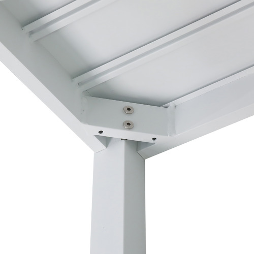White Kos Square Aluminium Outdoor Bar Table