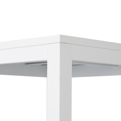 White Kos Square Aluminium Outdoor Bar Table
