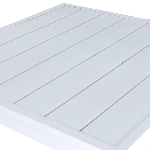 White Kos Square Aluminium Outdoor Bar Table