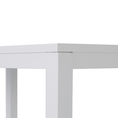 White Kos Rectangular Aluminium Outdoor Bar Table