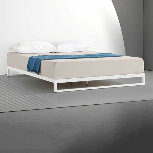 White Brienne Steel Bed Frame