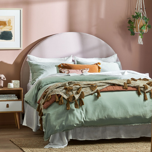 Temple & ster Round Arch Velvet Queen Bedhead & Reviews