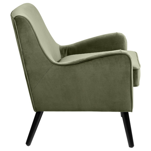 Olive Shelley Velvet Armchair