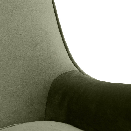 Olive Shelley Velvet Armchair