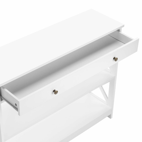 Temple & ster White Noosa Console Table with Drawer