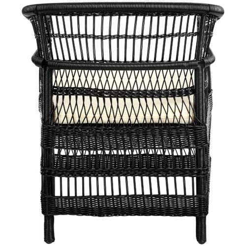 Temple & ster Black Malawi Style PE Rattan Outdoor Cushioned Dining
