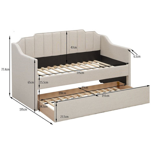 Temple & ster Oat Charlotte Single Sofa Daybed with Trundle & Reviews