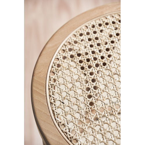 65cm Luca Beech Wood & Rattan Barstool