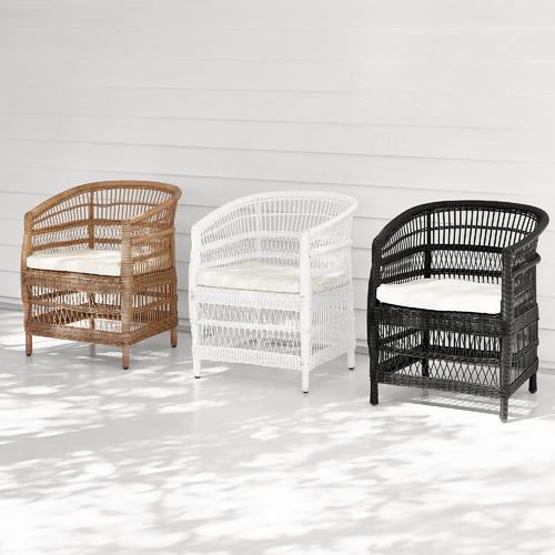 Temple & ster Natural Malawi Style PE Rattan Outdoor Cushioned