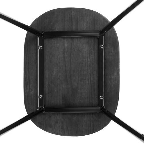 Temple & ster 66cm Premium VintageStyle Black Elm Wood Barstools