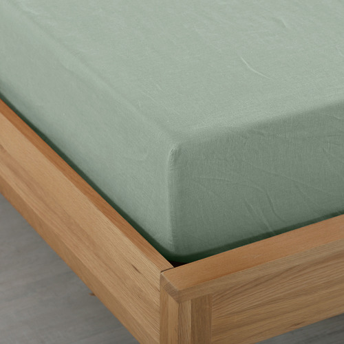 Sage Linen Fitted Sheet