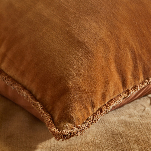 Caramel Plush Velvet Quilt Cover Set | Temple & Webster