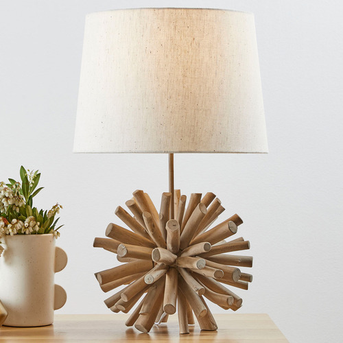 Temple Webster 56cm Driftwood Ball Table Lamp 56cm Driftwood Ball Table Lamp, Driftwood Table Lamps Australia