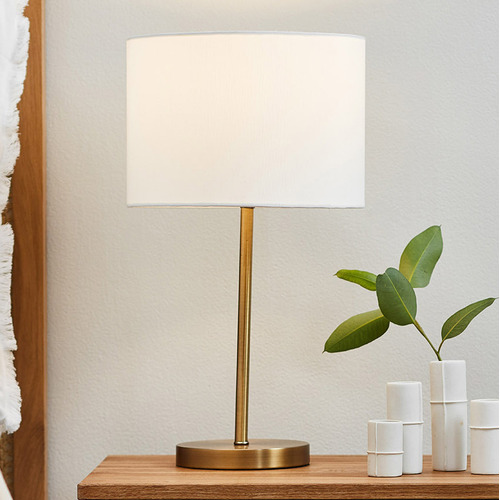 Temple Webster Gilt Table Lamp, Small Side Table Lamp Shade