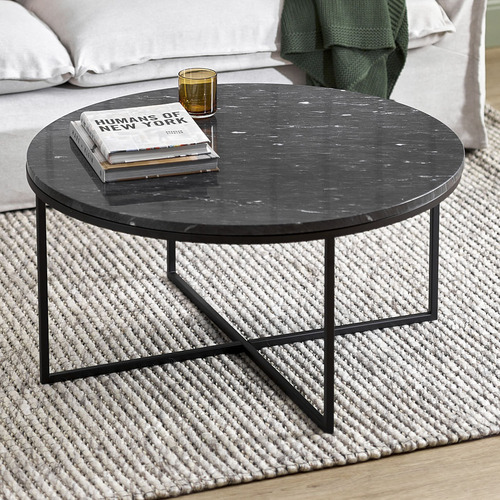 Temple Webster 80cm Black Serena, Black Coffee Table With Drawers Australia