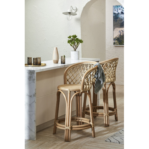 Temple & ster 66cm Keilani Rattan Counter Stool