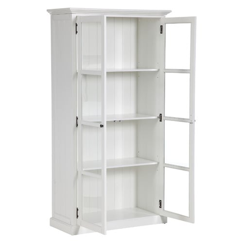 White Hamptons 2 Door Display Cabinet