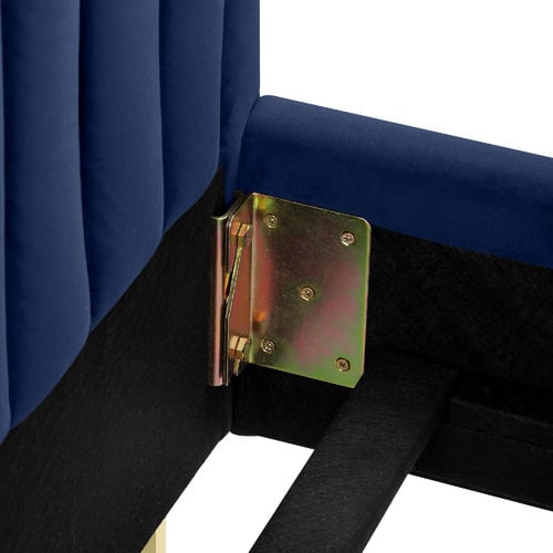 Temple & ster Navy Emily Velvet Bed