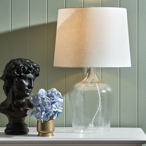 Temple Webster Miller Glass Table Lamp, Make Table Lamp From Vase