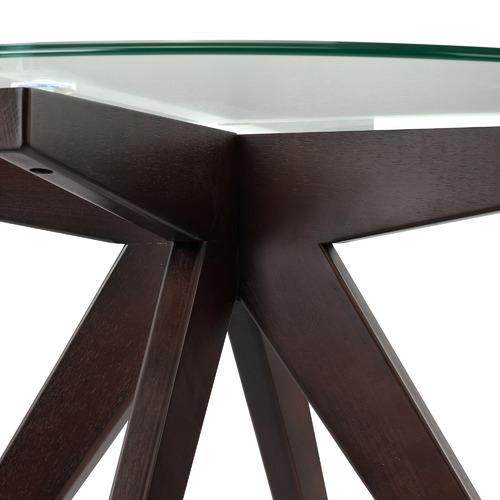 100cm Anders Round Glass-Top Dining Table