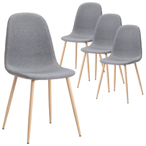 Webster Ord Fabric Dining Chairs, Grey Fabric Dining Chairs Set Of 4