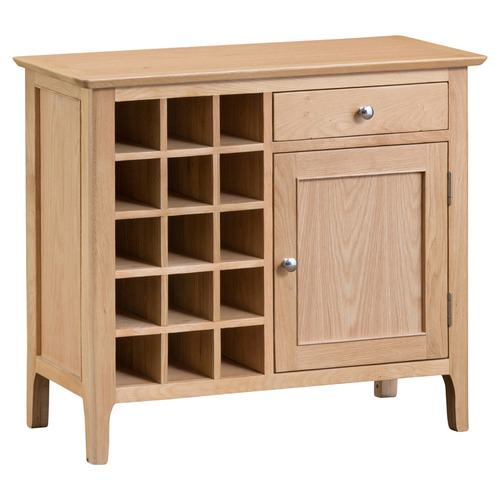 Light Timber Chester Pine Wood Wine Cabinet, Wooden Wine Cabinet With Doors