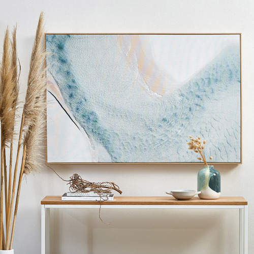 Aerial Sea View Framed Canvas Wall Art - Stunning Decor