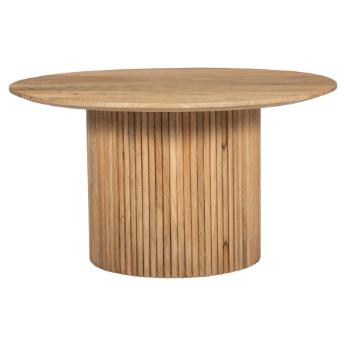 Natural Anika Round Mango Wood Coffee Table