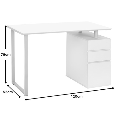 Milan Direct Malone Office Desk with Filing Temple & ster