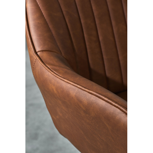 Tan Kinsey Faux Leather Office Chair