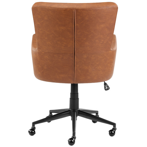 Tan Creed Faux Leather Office Chair