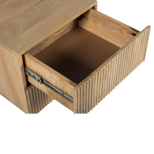 Natural Anika Mango Wood Bedside Table
