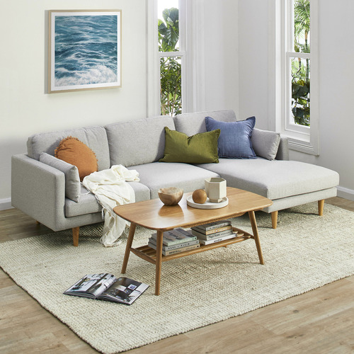 Temple & Webster Oscar Oak Coffee Table with Shelf