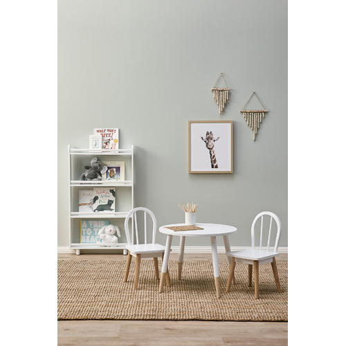 Kids' White & Natural Isla Chairs