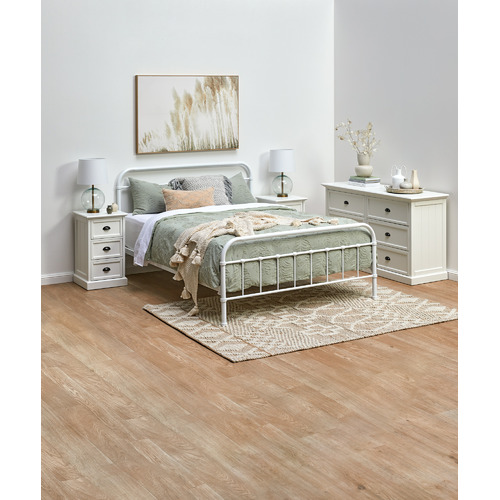Temple & ster White Bailey Metal Bed Frame