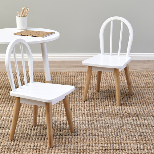 Kids' White Isla Table & Chair Set